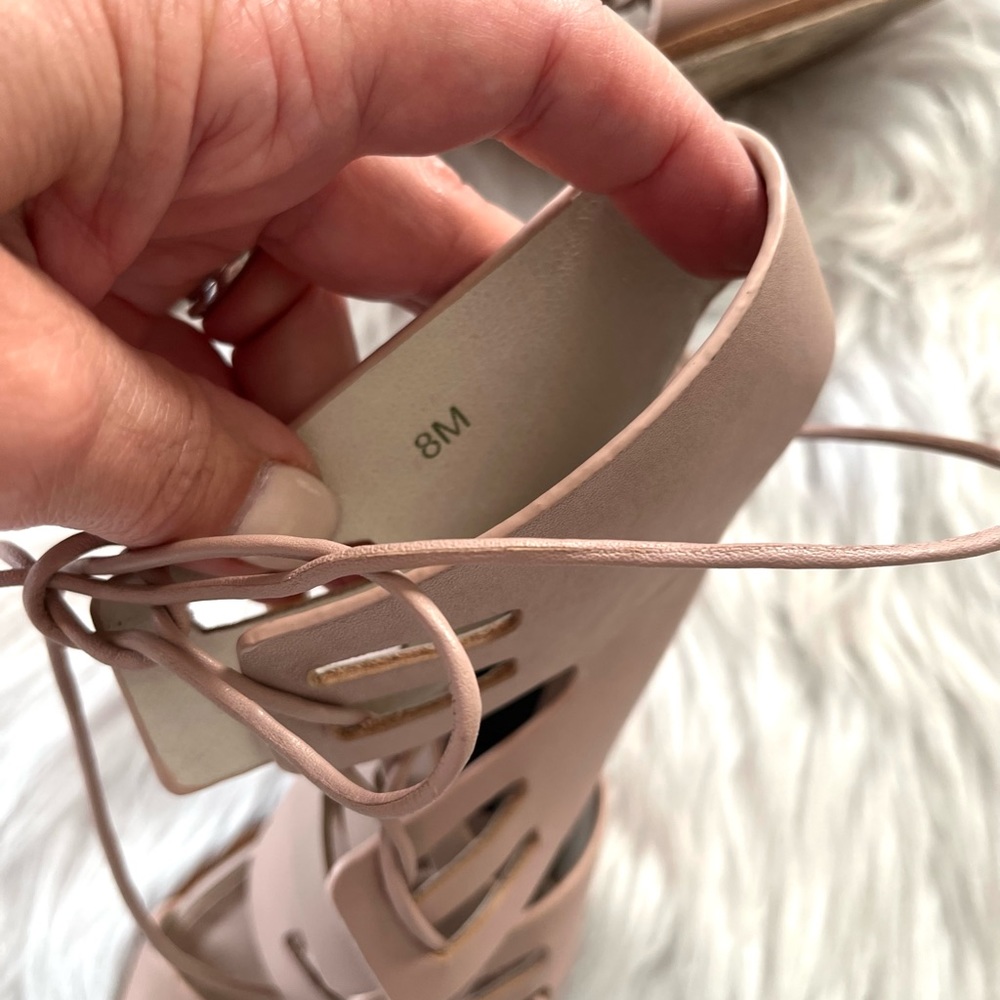 MATT BERNSON•miro leather lace up heel sandals 8M EUC - Picture 6 of 12